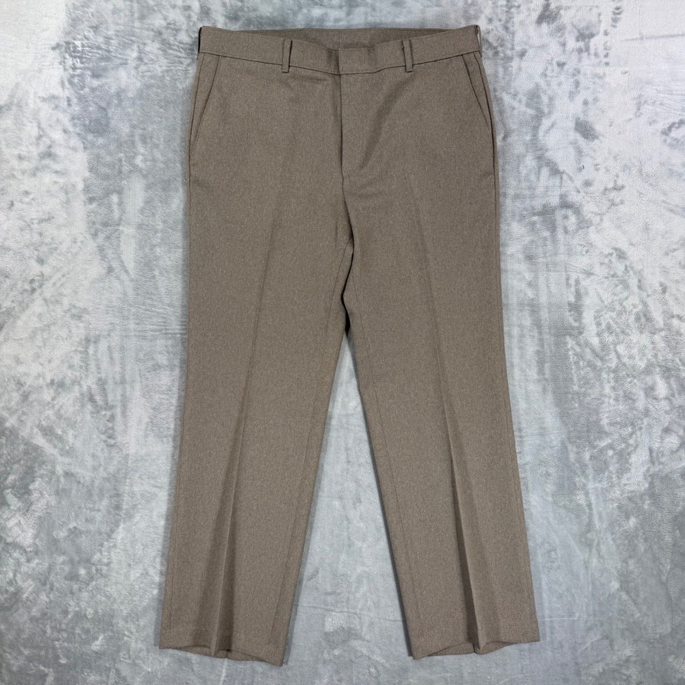 Vintage Levi's Action Slacks Men's 36x29 Tan Heathered Straight Leg Trousers